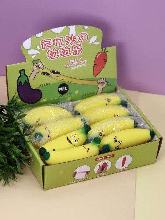 Мялка - антистресс «Stretchy banana», mix 