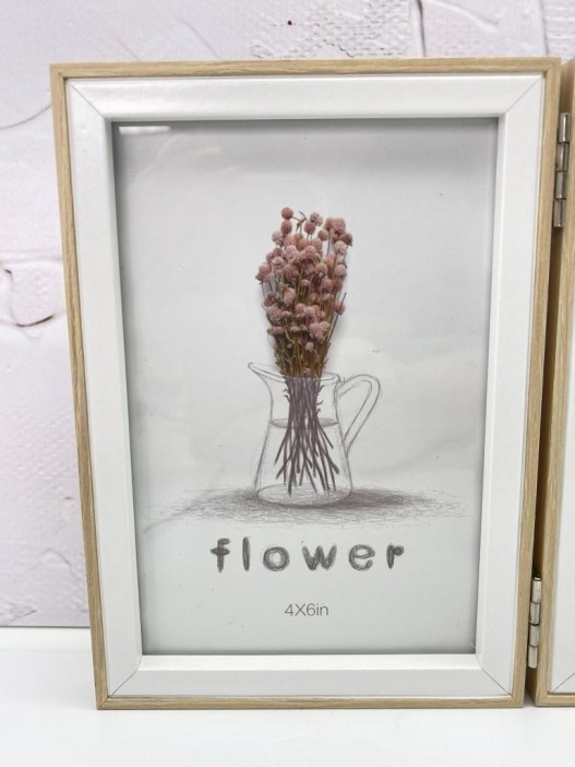 Фоторамка раскладная на 3 фото «Flower», дерево (10*15 см) 