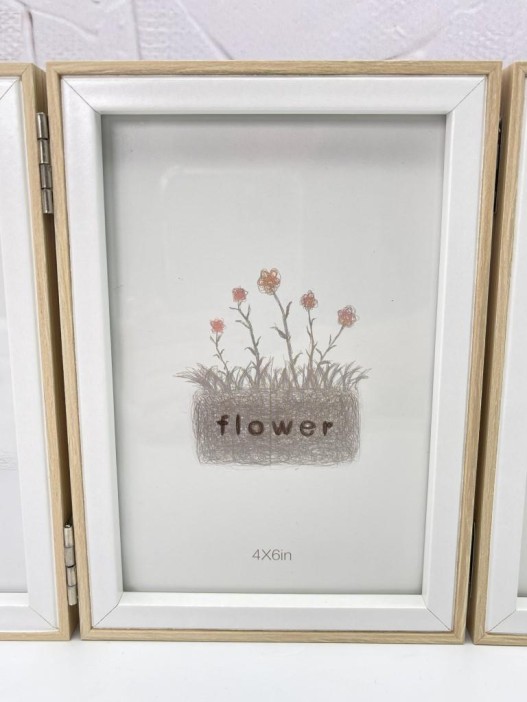 Фоторамка раскладная на 3 фото «Flower», дерево (10*15 см) 