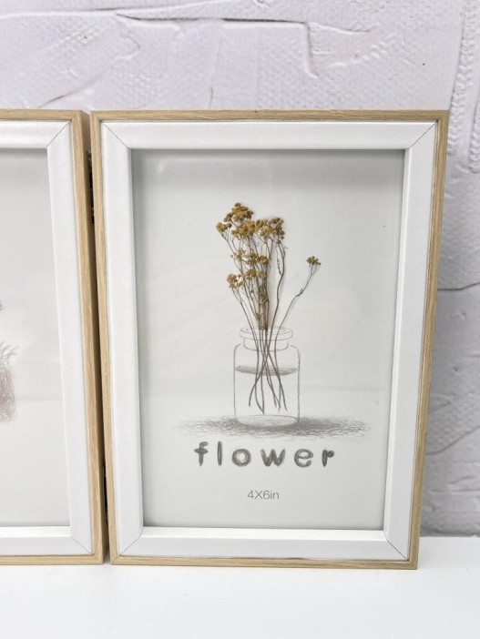 Фоторамка раскладная на 3 фото «Flower», дерево (10*15 см) 