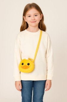 Сумочка плюшевая "Funny duck", yellow (13*11,5 см)