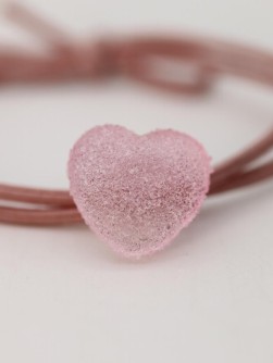 Резинка для волос GIRLY "Sugar heart", pink