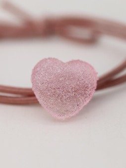 Резинка для волос GIRLY "Sugar heart", pink