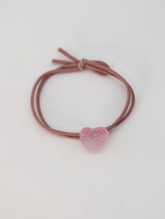 Резинка для волос GIRLY "Sugar heart", pink 