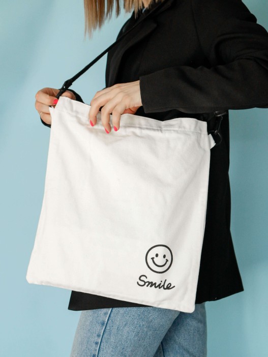 Сумка шоппер &quot;Smile&quot;, white 