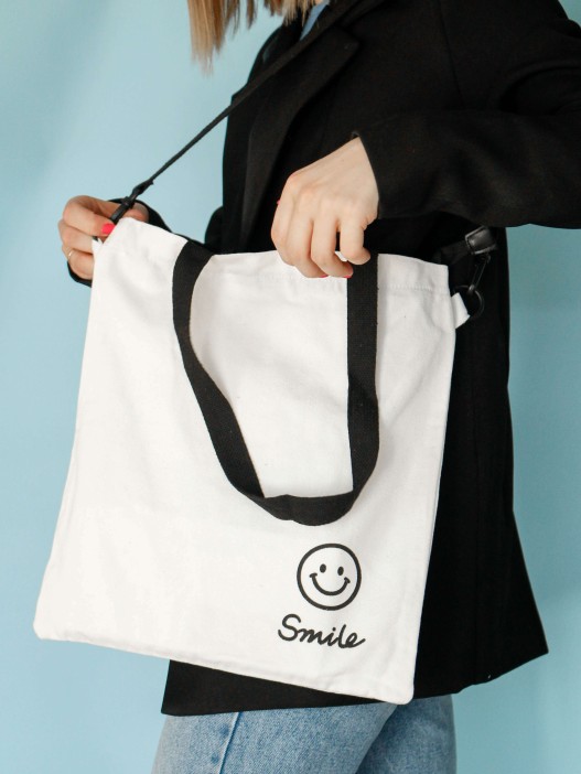 Сумка шоппер &quot;Smile&quot;, white 