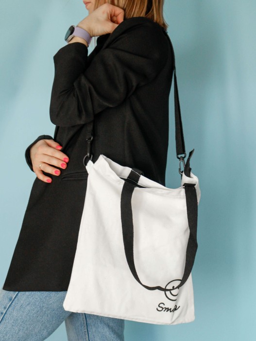 Сумка шоппер &quot;Smile&quot;, white 