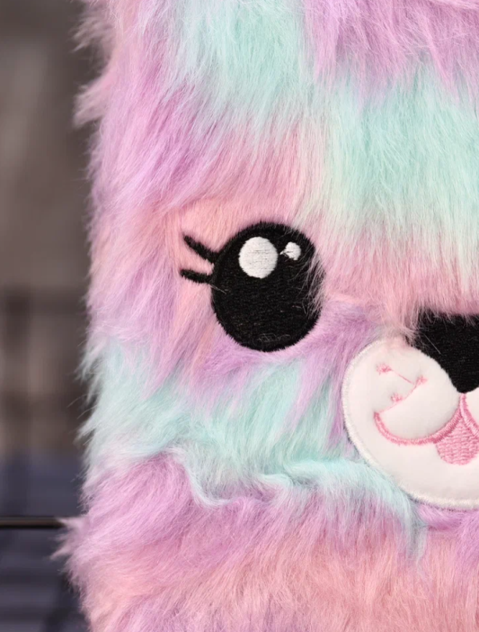 Блокнот плюшевый &quot;Rainbow lama&quot;, 21,5х15 см, плотность 80 гр. 