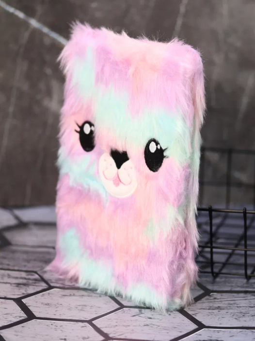 Блокнот плюшевый &quot;Rainbow lama&quot;, 21,5х15 см, плотность 80 гр. 