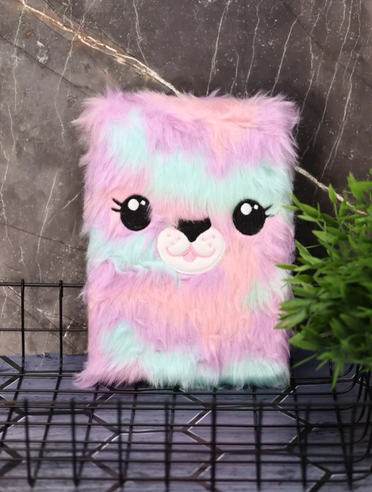 Блокнот плюшевый &quot;Rainbow lama&quot;, 21,5х15 см, плотность 80 гр. 