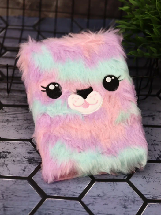 Блокнот плюшевый &quot;Rainbow lama&quot;, 21,5х15 см, плотность 80 гр. 