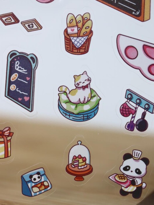 Наклейки+пинцет для творчества румбокс "Булочная ", розовые (16*20 см) 