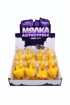 Мялка - антистресс «Цыплёнок», шоу-бокс 12 шт.