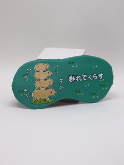 Маска для сна гелевая &quot;Capybara routine&quot;, green