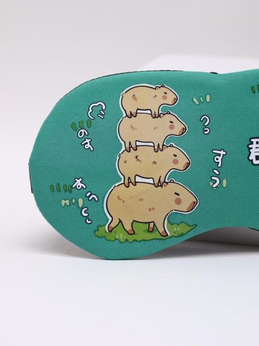 Маска для сна гелевая &quot;Capybara routine&quot;, green 