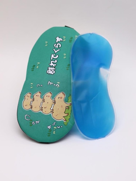 Маска для сна гелевая &quot;Capybara routine&quot;, green 