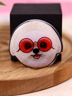 Попсокет "Knitted dog", red