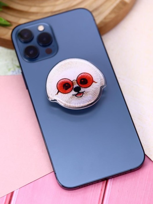 Попсокет "Knitted dog", red 