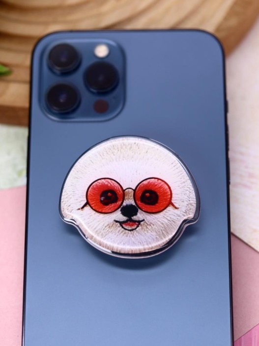 Попсокет "Knitted dog", red 