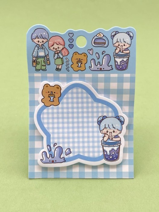 Блок стикер для записей &quot;Checkered star&quot;, blue 