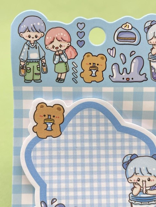 Блок стикер для записей &quot;Checkered star&quot;, blue 