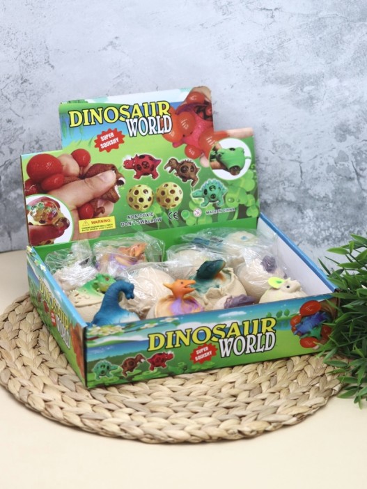 Мялка - антистресс «Dinosaur ball», orange 