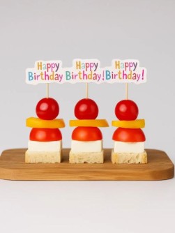 Набор шпажек для торта "Happy B-day" (6,5 см)