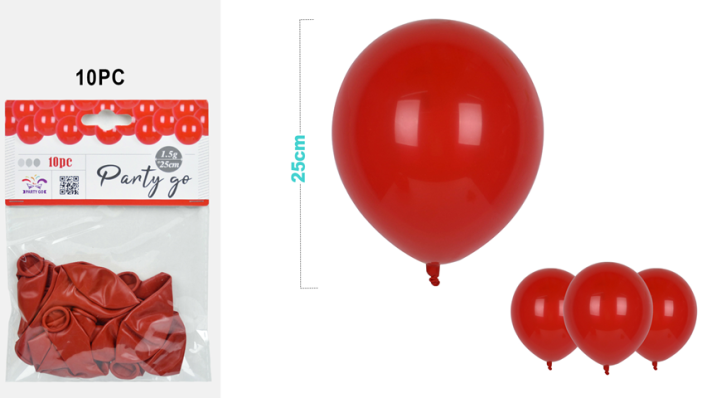 Набор воздушных шаров 10 шт. &quot;Timeless&quot;, red (25 см) 