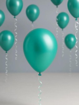 Набор воздушных шаров 8 шт. "Monochrome magic", tiffany blue (30 см)