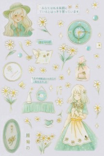 Наклейки "Girl in green"