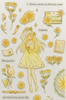 Наклейки "Girl in green"