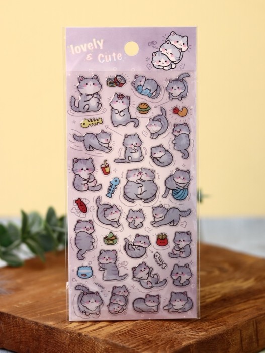 Наклейки &quot;Lovely and cute cats&quot;, purple 