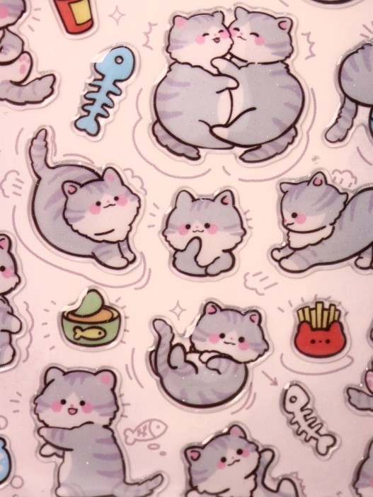 Наклейки &quot;Lovely and cute cats&quot;, purple 
