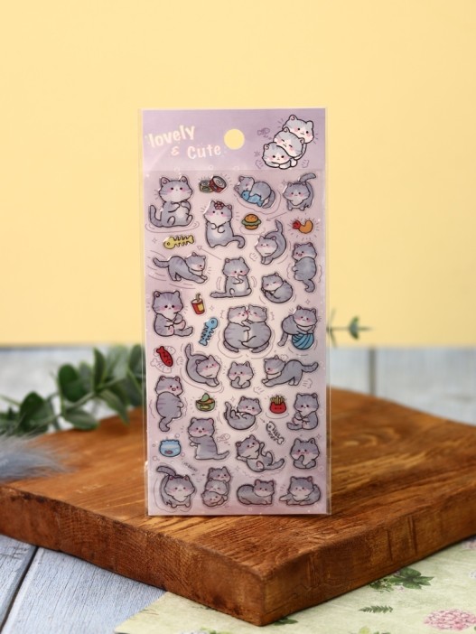 Наклейки &quot;Lovely and cute cats&quot;, purple 