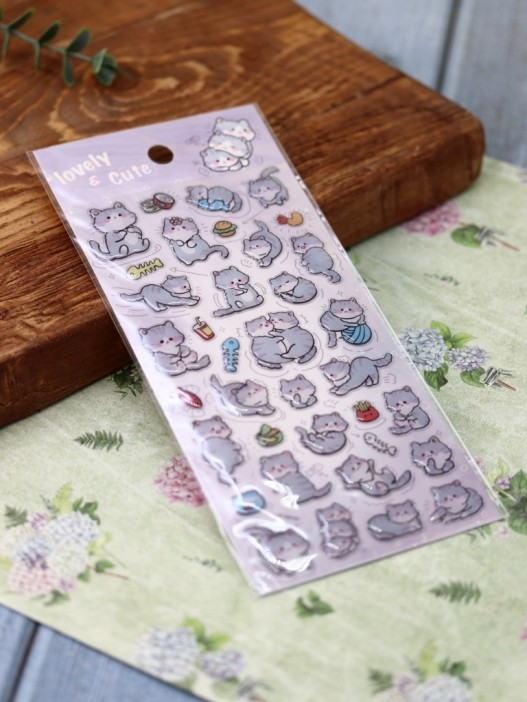 Наклейки &quot;Lovely and cute cats&quot;, purple 