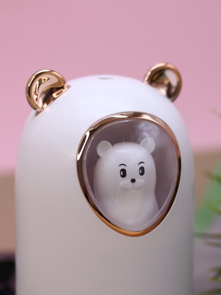 Настольный увлажнитель воздуха - ночник "Bear in a spacesuit", white, (портативный, USB)