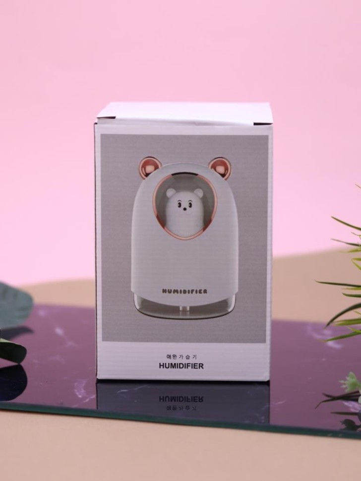 Настольный увлажнитель воздуха - ночник "Bear in a spacesuit", white, (портативный, USB)