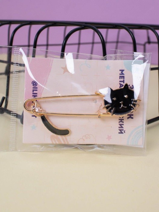 Значок металлический iLikeGift - брошь &quot;Pin cat&quot; 