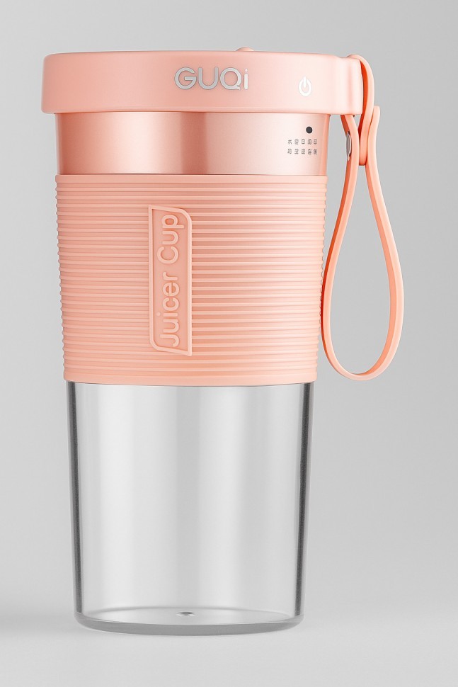 Блендер портативный "Соковыжималка", персиковый, USB, (18*8 см)