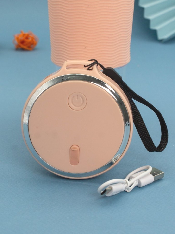 Блендер портативный "Соковыжималка", персиковый, USB, (18*8 см)