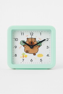 Часы-будильник «Capybara time», green (11*4*11 см)