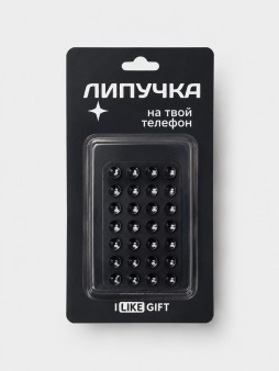 Силиконовая липучка для телефона iLikeGift чёрная  (7,5 х 5,5 см)
