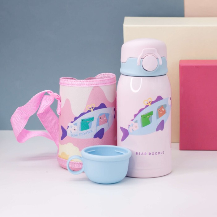 Термос "Case with Fish", pink (600ml) 
