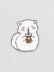 Значок металлический iLikeGift &quot;White cat with coffee&quot; 