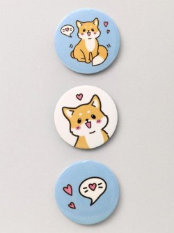 Набор значков Аниме «Fox»