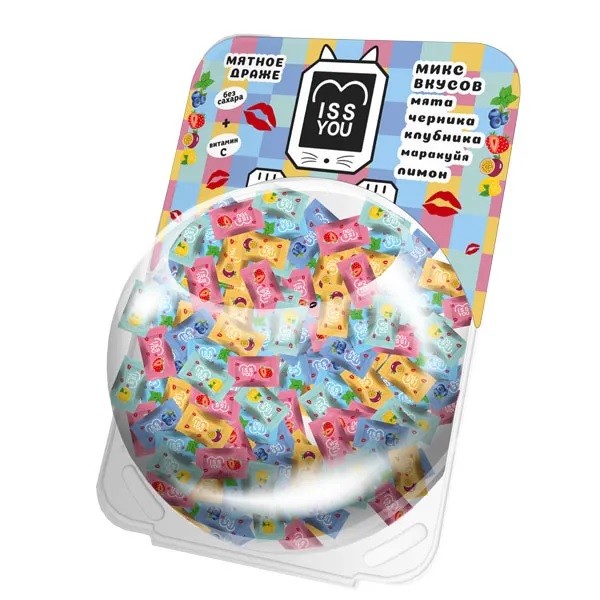 Освежающие конфеты &quot;MISS YOU&quot; микс вкусов, Сфера 300шт 