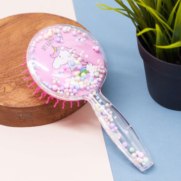 Расческа «Styrofoam head unicorn», pink 