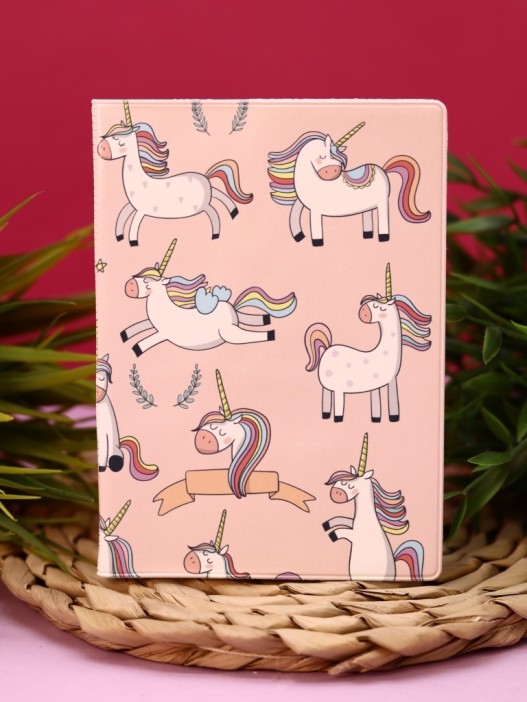 ОБЛОЖКА ДЛЯ ПАСПОРТА Pink Unicorn, плотность 600 мкм 