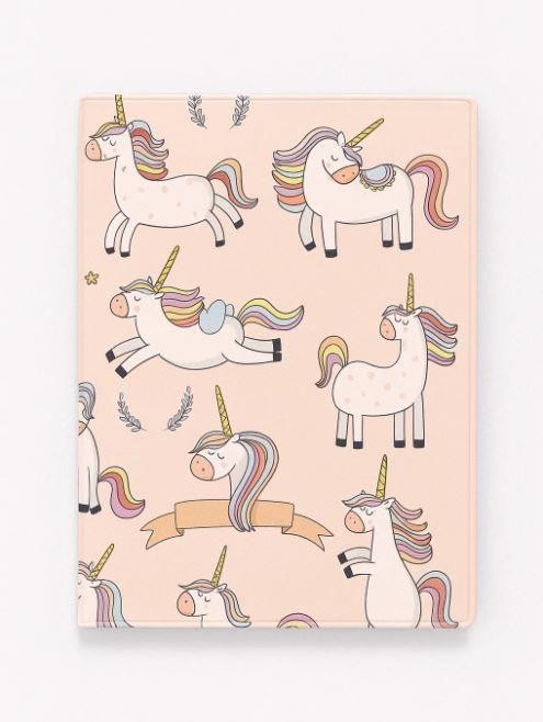 ОБЛОЖКА ДЛЯ ПАСПОРТА Pink Unicorn, плотность 600 мкм 