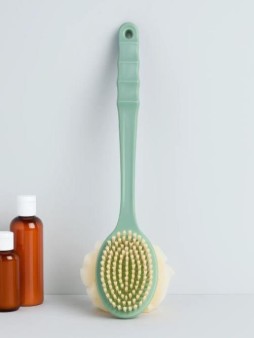 Двусторонняя мочалка-щётка для тела "Body brush", green